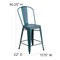 Flash Furniture Kelly Blue-Teal Metal Stool with Black Poly Seat ET-3534-24-KB-PL1B-GG - alternate 2
